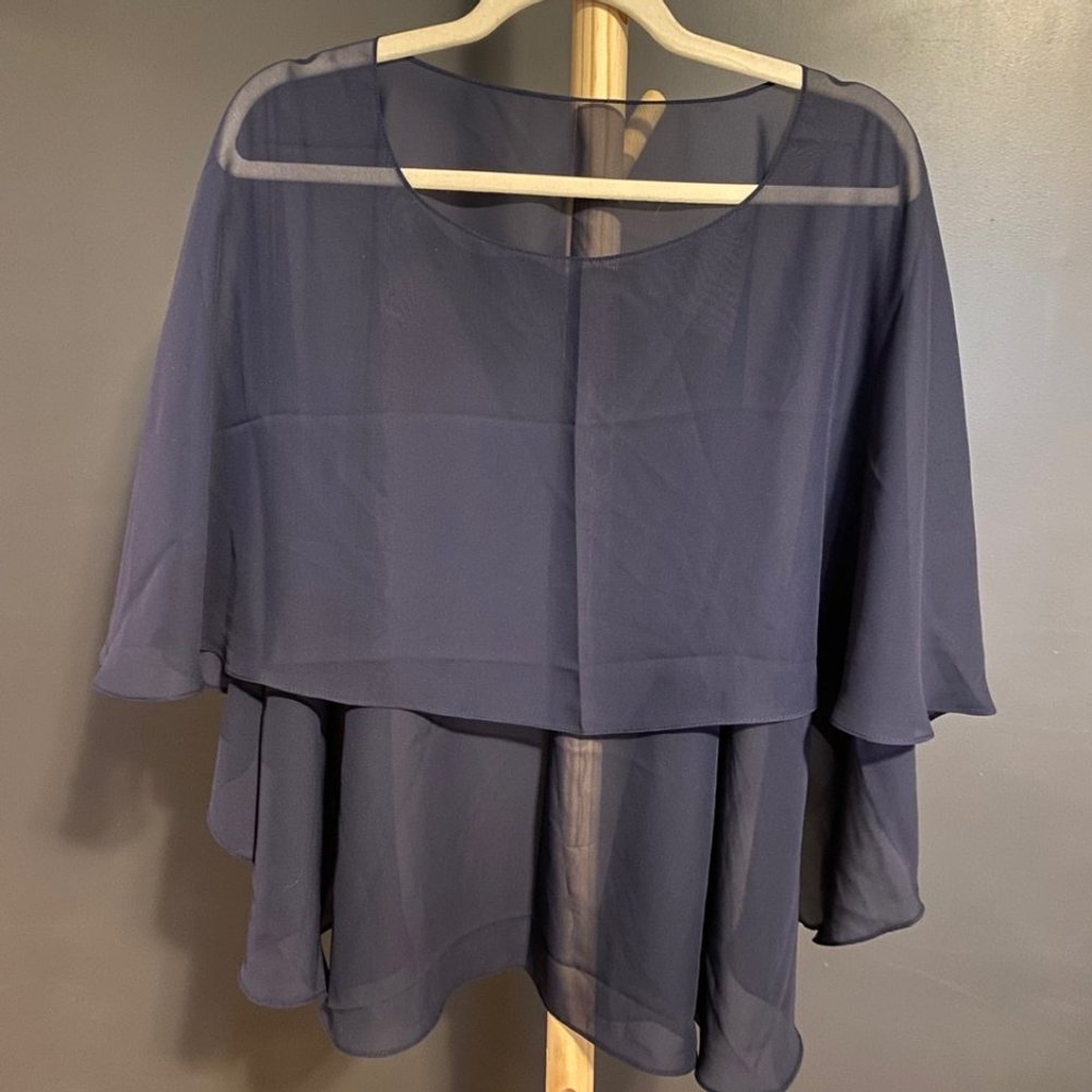 Baoqiya Chiffon Sheer Cape / Poncho / Shawl